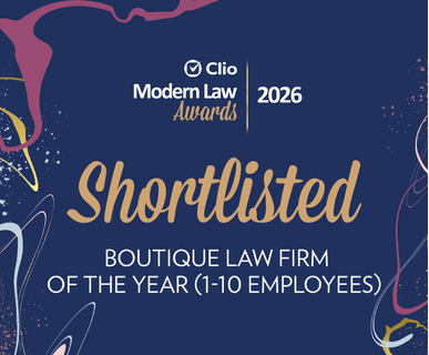 Clio Modern Law Awards Boutique Law Firm 