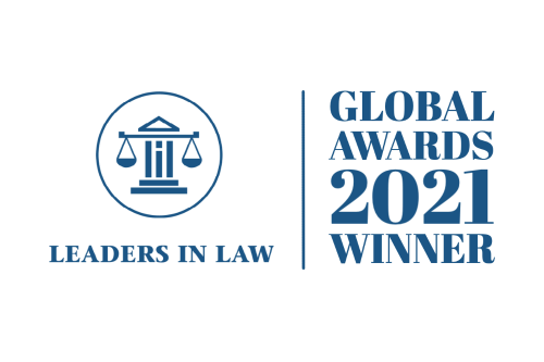 Global Awards Winner Logo - Leaders in Law 500 x 333