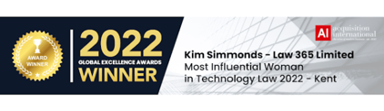 2022 global excellence awards winner Kim Most Influential Woman in Technology Law 